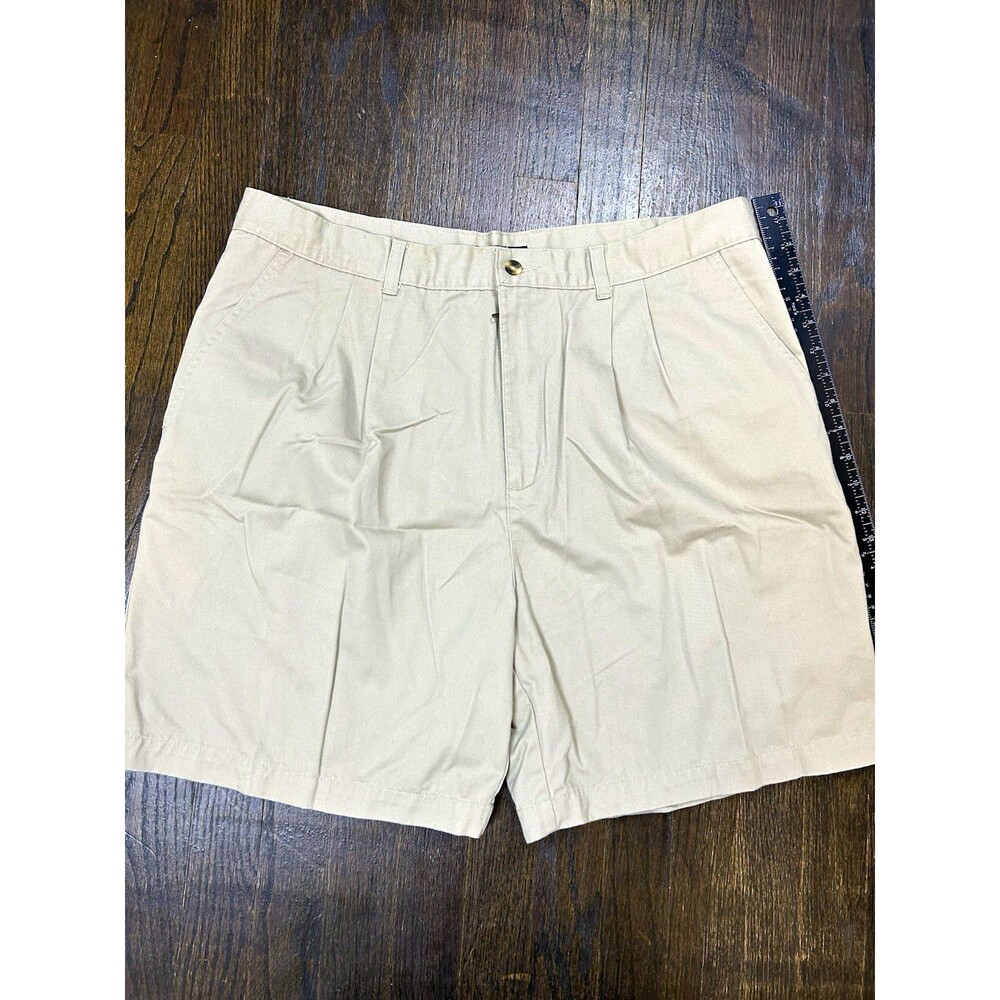 VTG 90s Puritan Khaki Chino Shorts Dadcore Retro Prep Pleated Front 38x8 Grandpa